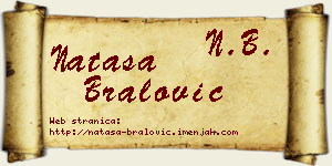 Nataša Bralović vizit kartica